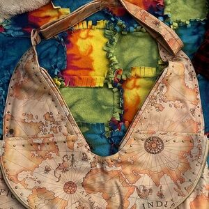 Map Print Crossbody Bag
